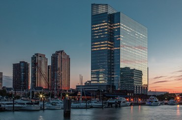 Aeriel view of office building in New Jersey.